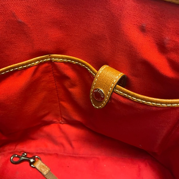 DOONEY & BOURKE Pebble Grain Zip Zip Satchel Caramel Hand Bag Purse | EUC - Picture 9 of 12